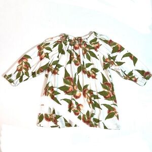 NWT MILKBARN Peaches Organic Cotton Dress Size 12-18 months